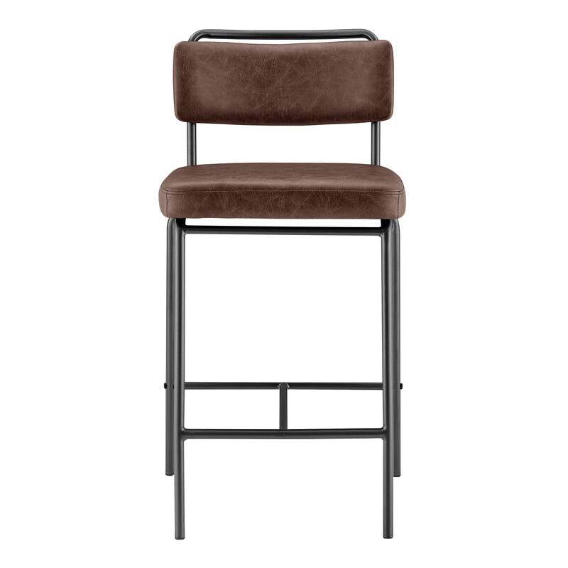 NPD Furniture Zander Faux Leather Counter Stool (Set of 4)