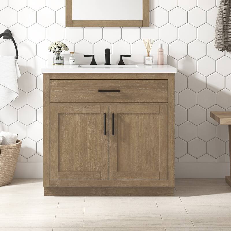 Bailey Bathroom Vanity with Power Bar