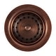 preview thumbnail 1 of 6, SinkSense Antique Copper 3.5" Basket Strainer Drain with Post Style Basket