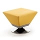 preview thumbnail 16 of 15, Manhattan Comfort Diamond Polished Chrome Swivel Ottoman Yellow