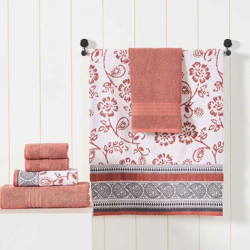 Modern Threads Ophelia 6-Piece Yarn Dyed Jacquard Towel Set