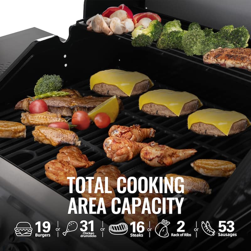 Royal Gourmet 4-Burner Gas Grill with Stainless Steel Upper Lid