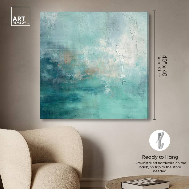 Green Blue I Canvas by Art Remedy, Gallery Wrapped