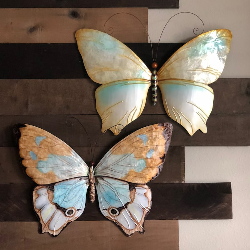 Butterfly Wall Decor Pearl (m2011) - 1 x 18 x 13