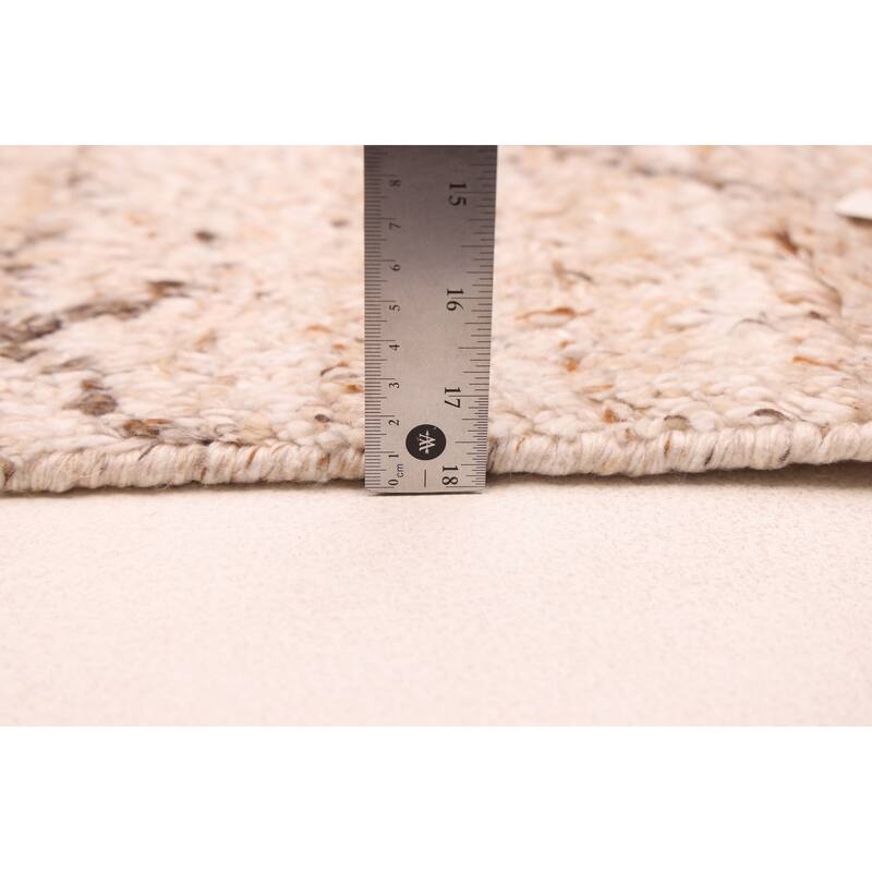 ECARPETGALLERY Hand-knotted Tangier Beige Wool Rug - 5'0 x 8'2