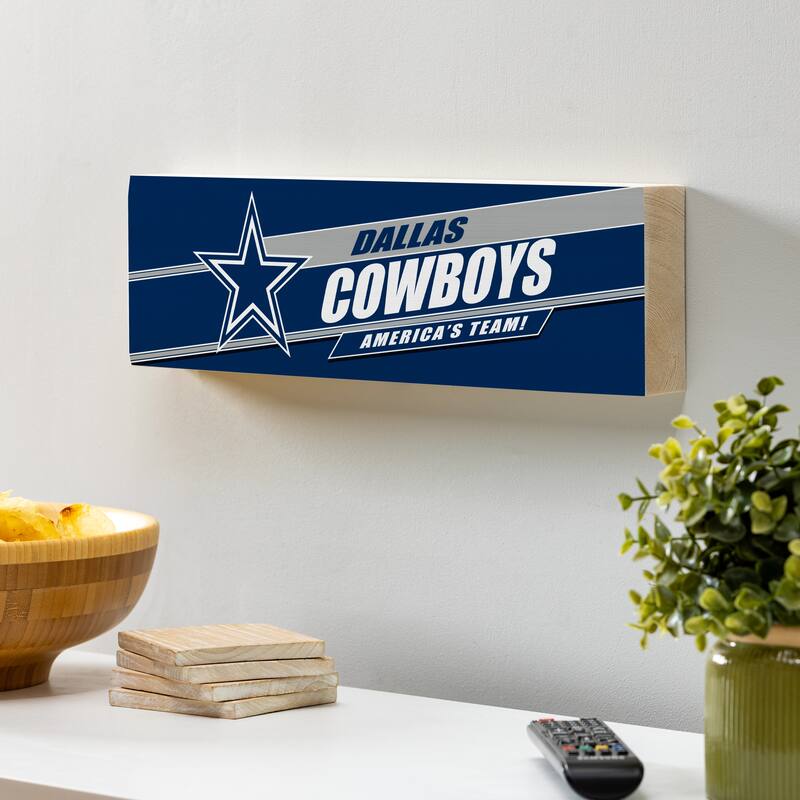 Dallas Cowboys Wooden Tabletop Mantel Shelf Sign