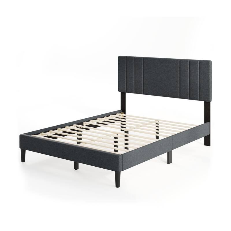 Gymax Twin / Full / Queen Size Bed Frame w/ Vertical Channel Tufted