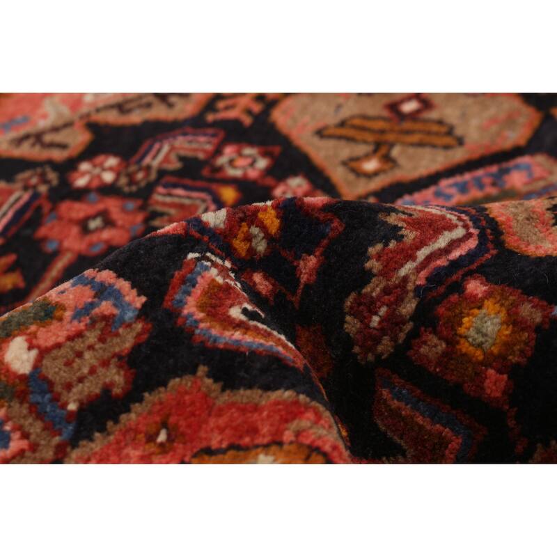 ECARPETGALLERY Hand-knotted Andelz Dark Navy Wool Rug - 3'5 x 9'8