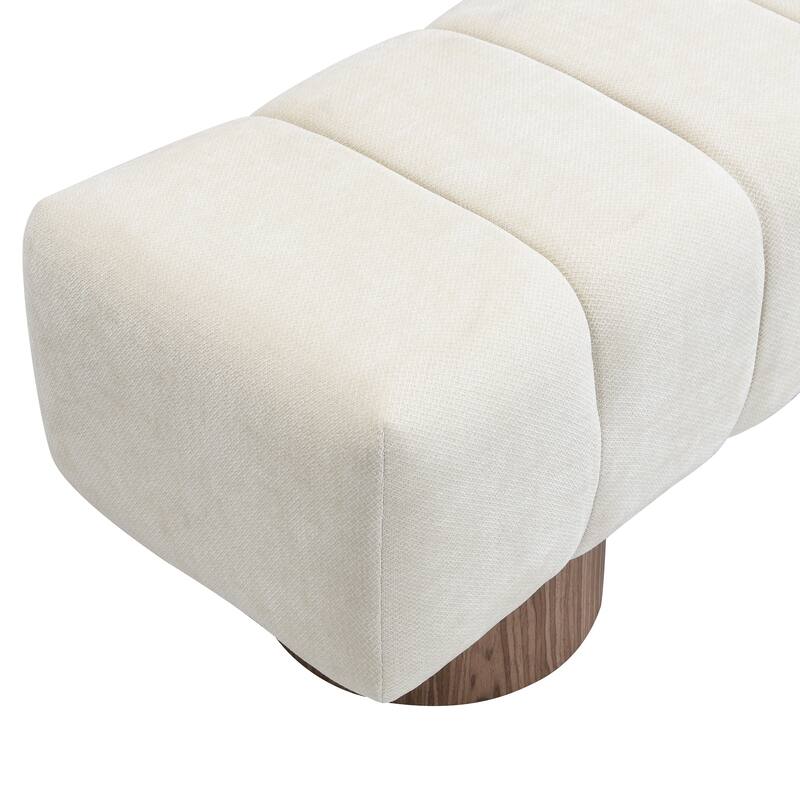 Modern Bench with Tufted Cushionon,Space-Saving Solution for Apartments