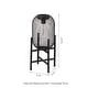 preview thumbnail 13 of 24, Glitzhome Set of 2 Metal Black Solar Powered Outdoor Lantern with Stand