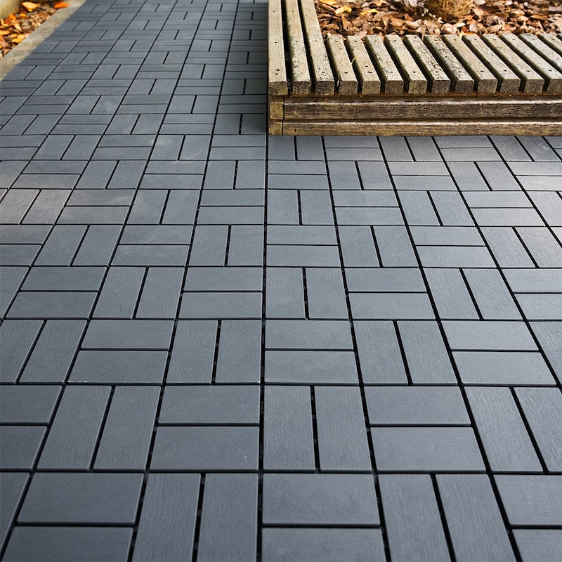 1 ft. x 1 ft. Outdoor Patio Deck Tiles, Garage Floor Tiles(Box of 44)