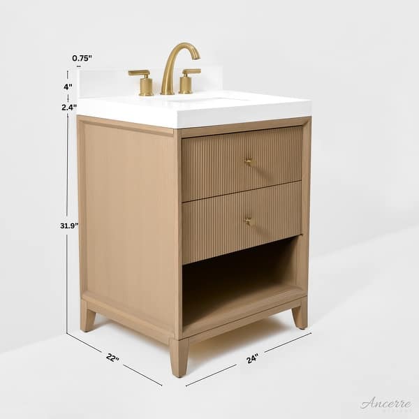 dimension image slide 3 of 7, Ancerre Designs Momo Bathroom Vanity Set