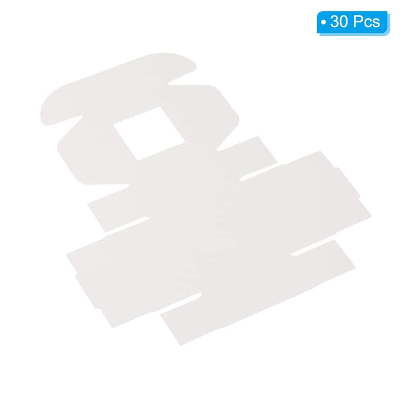 3.5"x3.5"x1.5" Paper Soap Box with Window, 30 Pack Soap Boxes Square, White