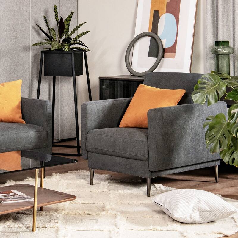 Costway Modern Upholstered Accent Chair Single Sofa Armchair Living