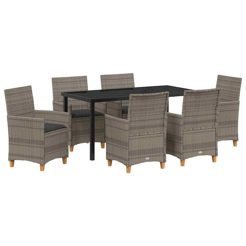 vidaXL Garden Dining Set Poly Rattan