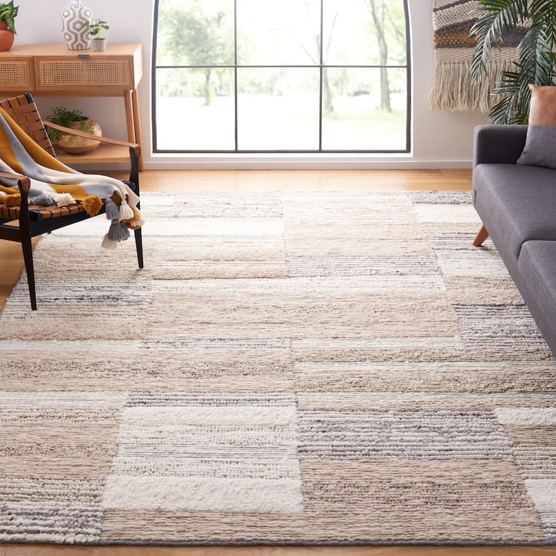SAFAVIEH Handmade Casablanca Shag Annina Wool Rug