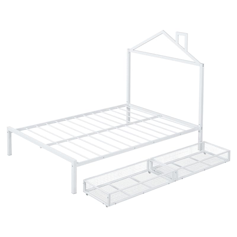Metal Platform Bed with two drawers