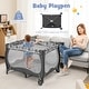 preview thumbnail 14 of 19, Gymax 5-in-1 Portable BabyPlayard Nursery Center Bassinet w/Music Box