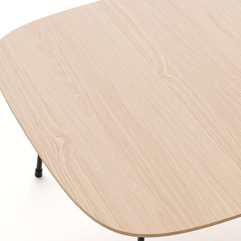 Modern Coffee Table - Minimalist Oak Veneer Centerpiece for Living Room & Small Spaces