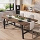 preview thumbnail 1 of 4, Industrial Dining Table for 6~8 People, 78.7" Long Rectangle Dining Table Only Table - Brown