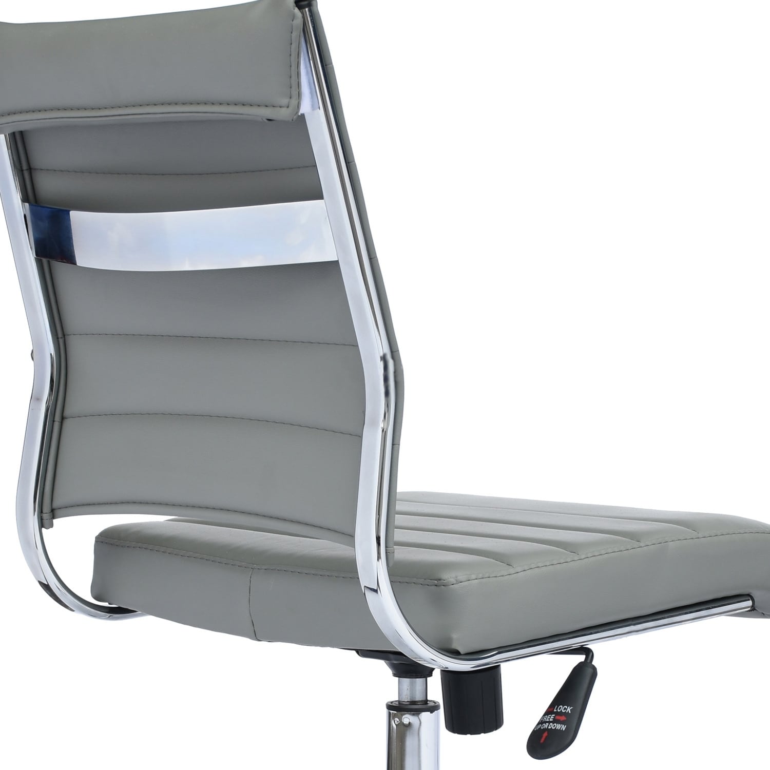 2xhome ergonomic executive mid back pu leather office chair armless side no  arms tilt with wheels padded seat cushion