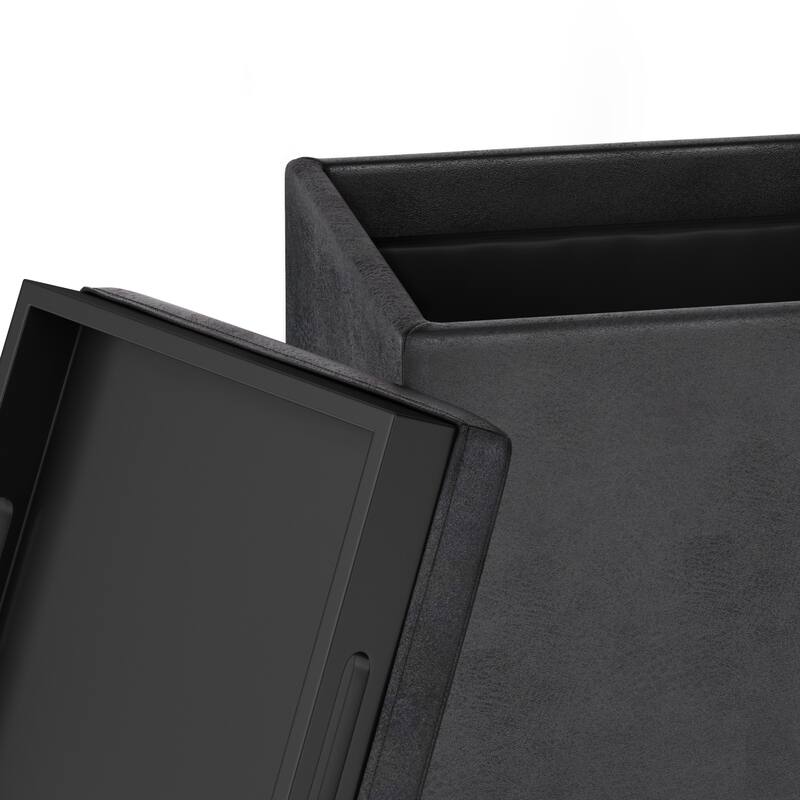 WYNDENHALL Townsend 17 inch Wide Contemporary Square Storage Ottoman