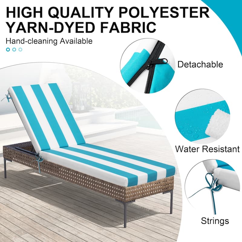 Outdoor Patio Chaise Lounge Chair Cushion
