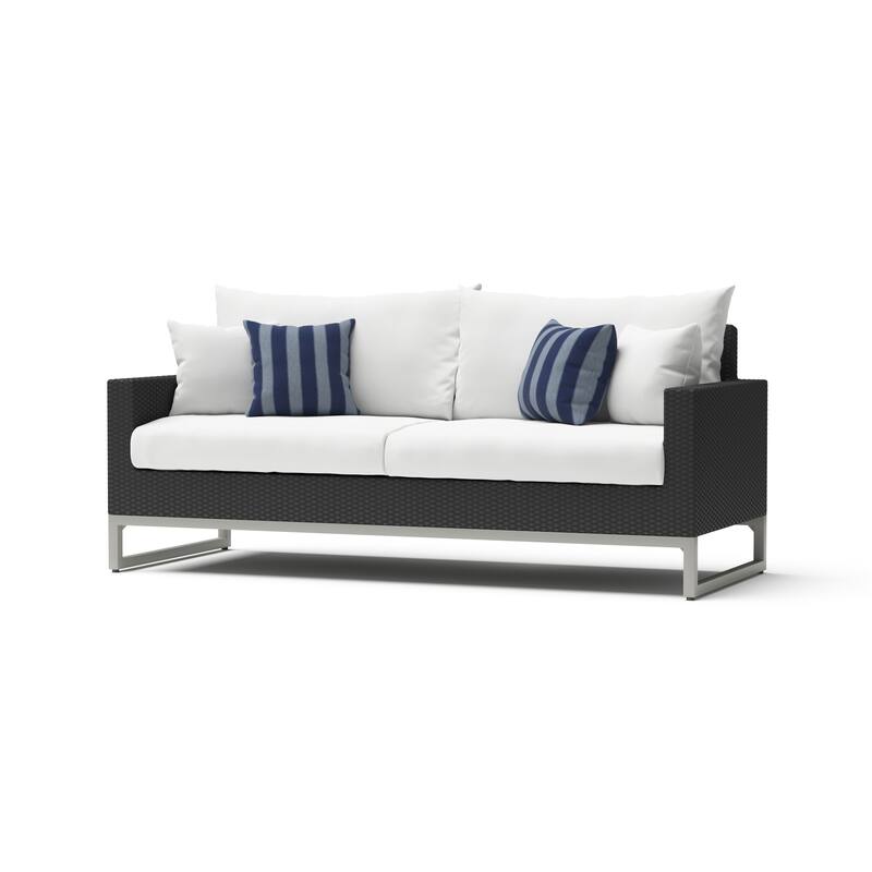 Milo Espresso 4 Piece Sunbrella Outdoor Patio Seating Set