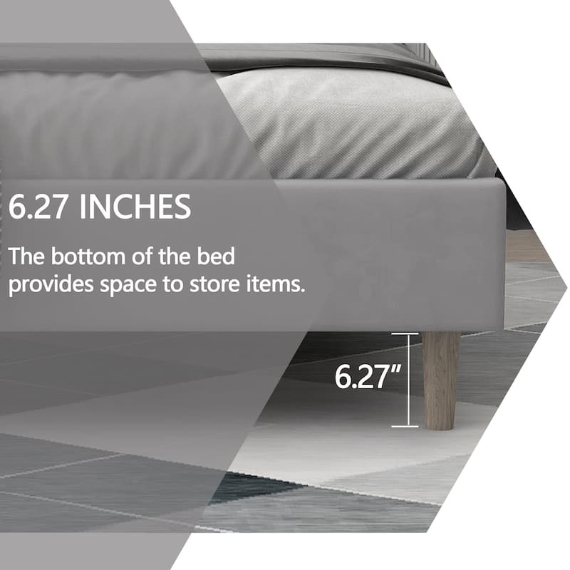 Alazyhome Upholstered Platform Bed Frame