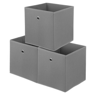 3 Pack Storage Cubes, 12 x 12 x 12 Inch Foldable Fabric Storage Bins ...