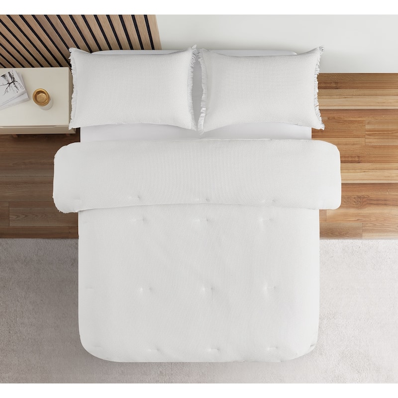 Charlotte 3 Piece Reversible Waffle Comforter Set