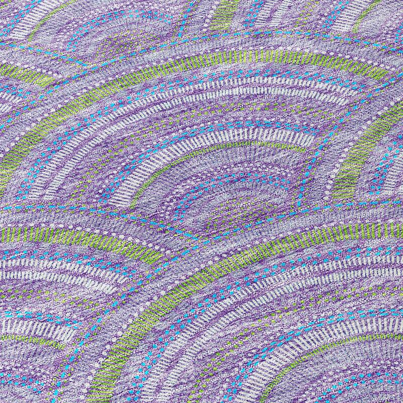 Machine Washable Indoor/ Outdoor Modern Mosaic Chantille Rug