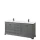 Option Dark Gray, Black Trim, White Cultured Marble Top