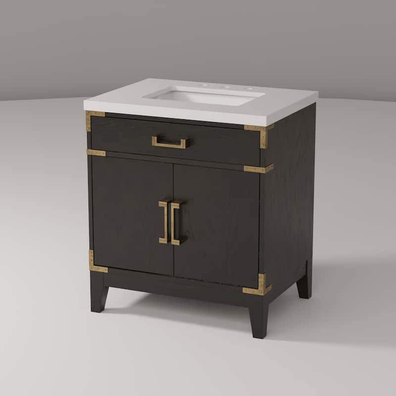 Laurel Bath Vanity with Cultured Marble Top and Sink