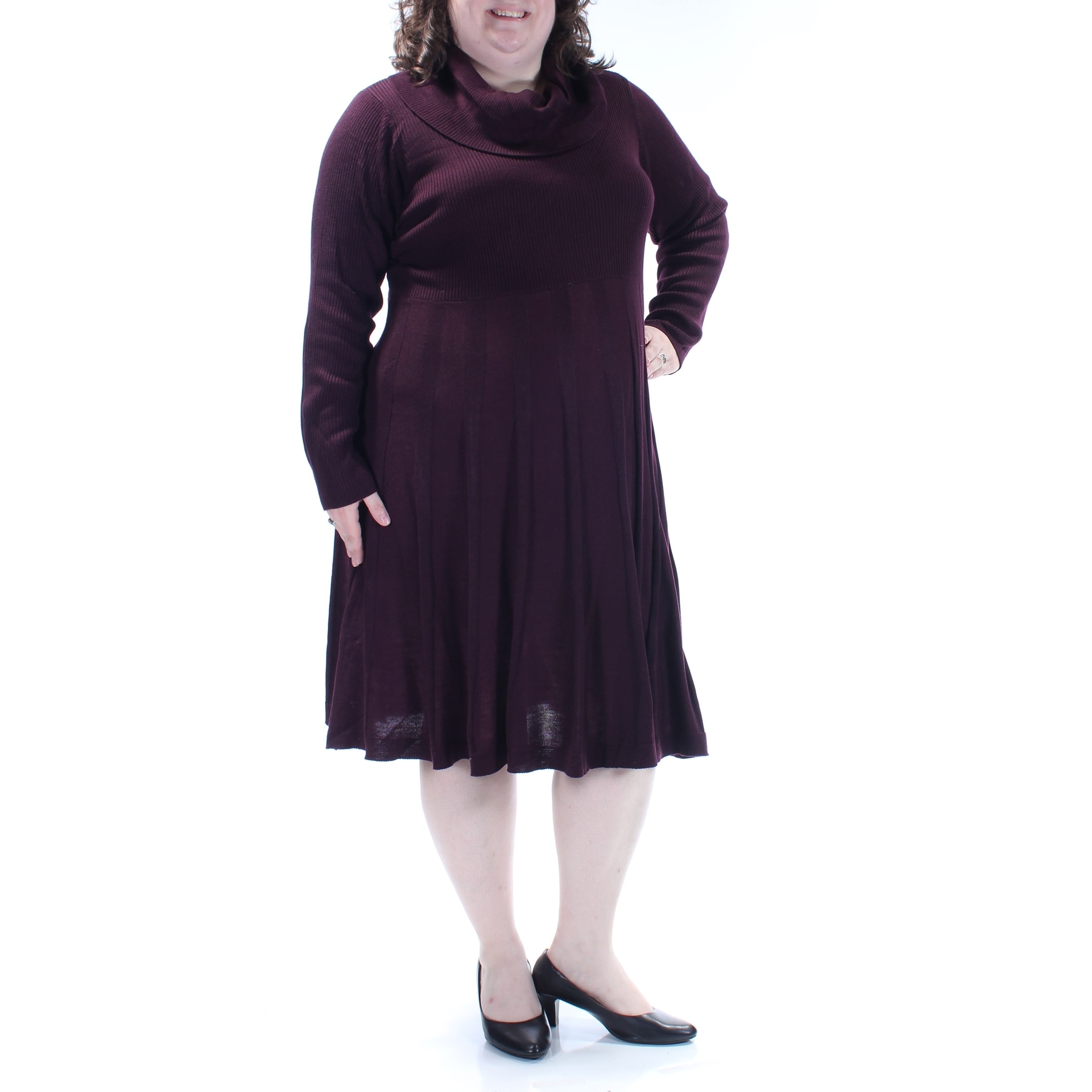 burgundy sweater dress plus size