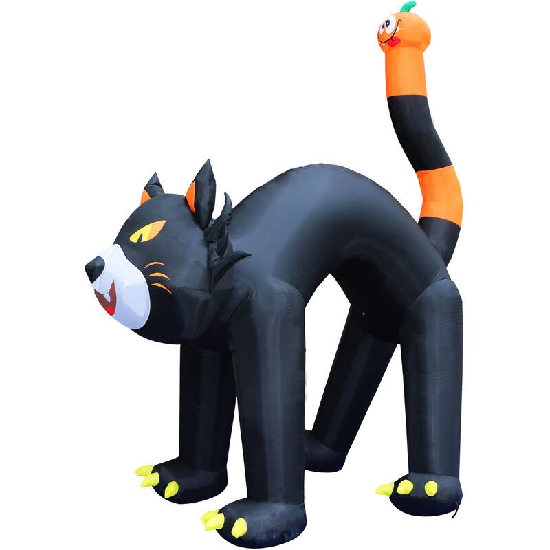 Haunted Hill Farm 10-Ft. Tall Pre-lit Inflatable Black Cat