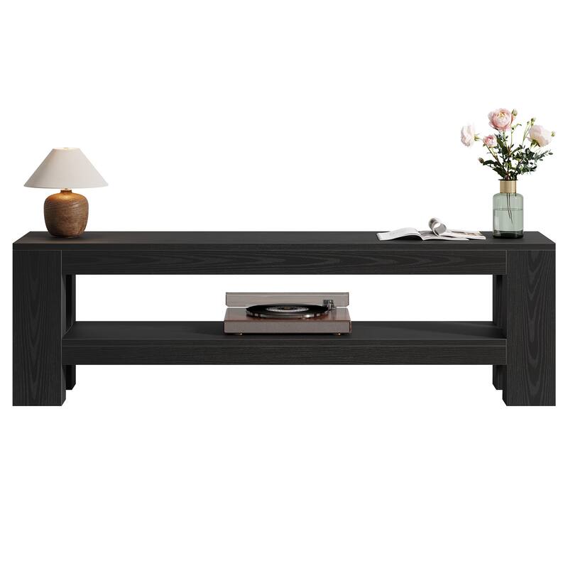 TV Stand, Media Console with Storage Shelves, Entertainment Center Television Console Accent Cabinet for Living Room, Bedroom