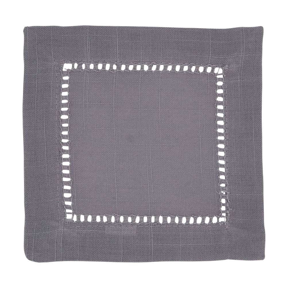 Hemstitched Border Design Dinner Napkins (Set of 12)