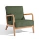 preview thumbnail 28 of 161, 25" W Mid Century Upholstered Wood Accent Chair with Pillow
