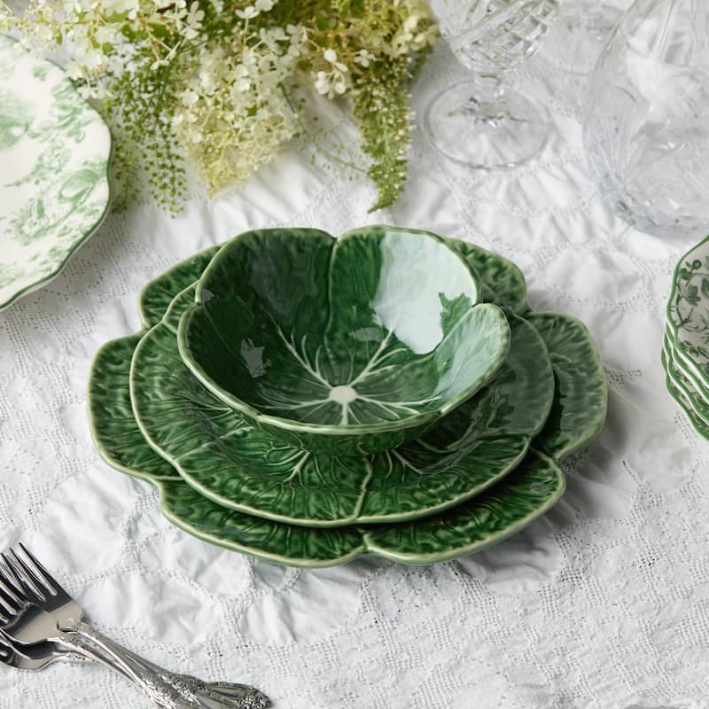 Certified International Le Jardin Cabbage 12pc Dinnerware Set