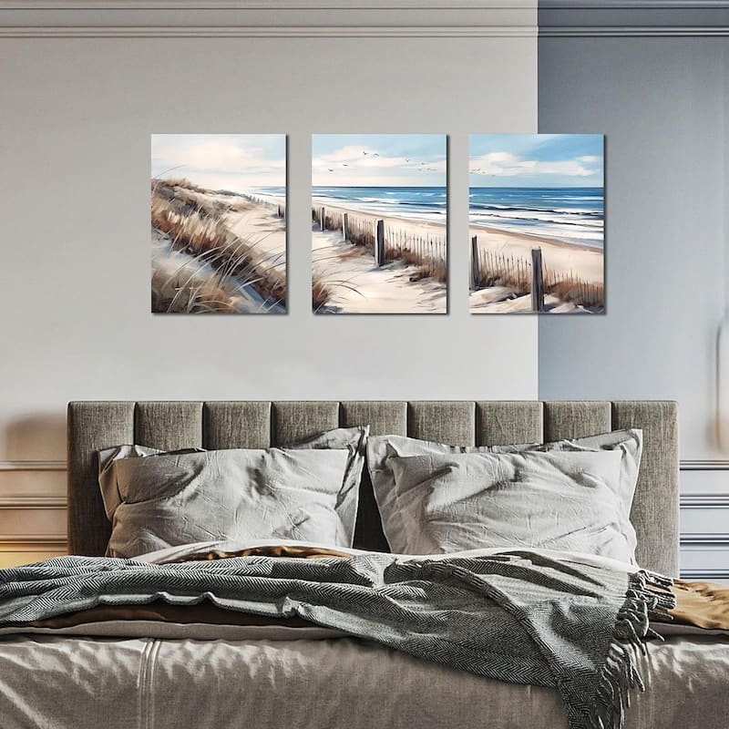 Blue Beach Canvas Wall Art