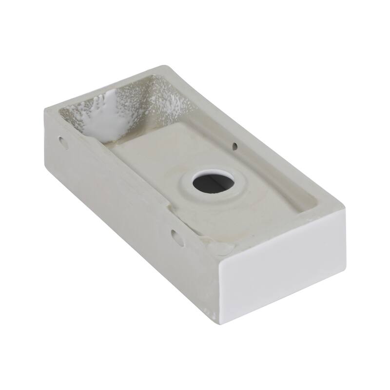 Modern Wall-Mounted Floating Bathroom Sink, Durable Ceramic, Easy to Install - 14.57in L