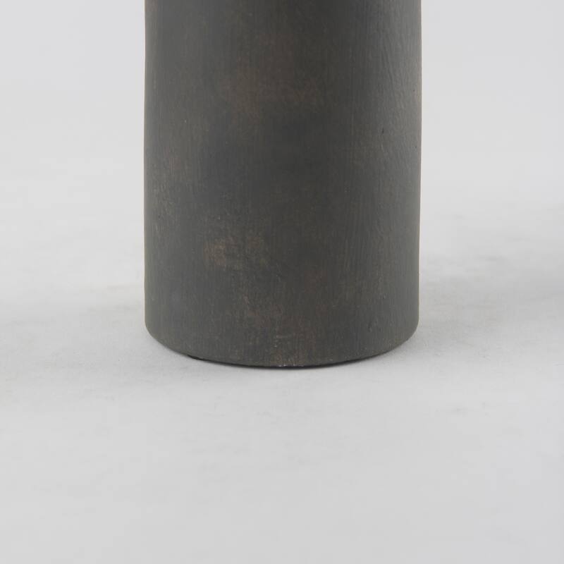 Rylee Dark Brown Ceramic Vase (13") - 9.8L x 3.5W x 13.0H