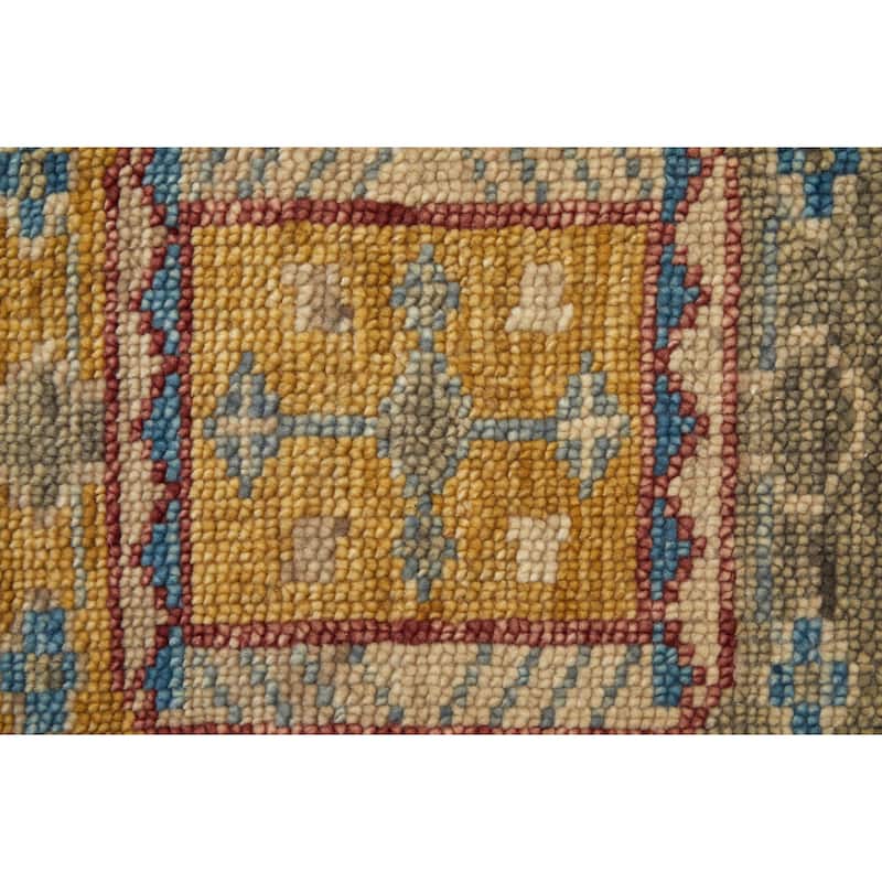 Grand Bazaar Foxboro Hand Knotted Geometric Traditional Area Rug