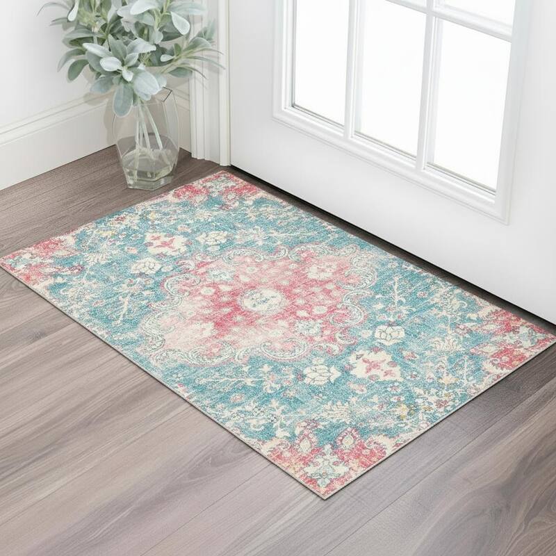 HomeRoots Medallion Traditional Rectangle Area Rug - 3' X 5'