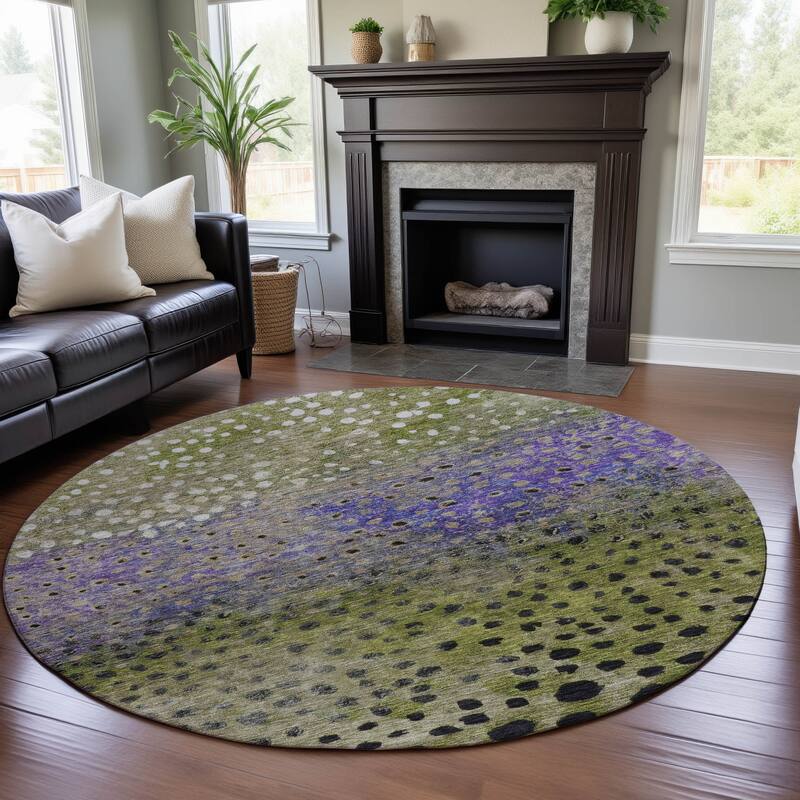 Premium Washable Super Soft Contemporary Ombre Mayfield Rug - Green - 8' x 8'