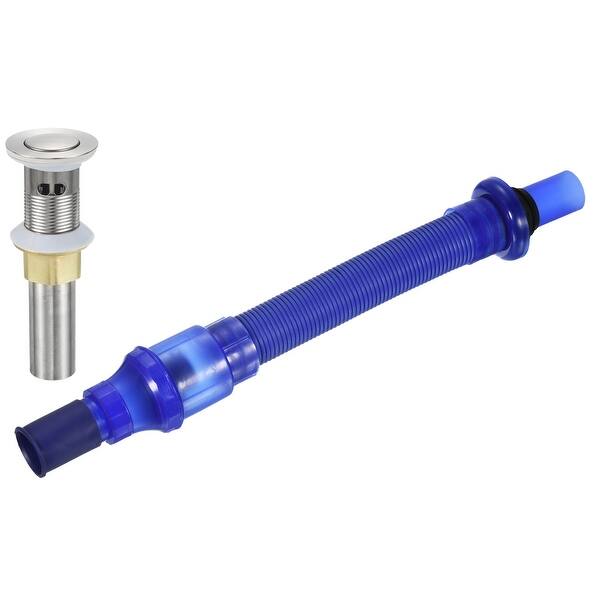 Bounce Drain Stopper Sink Strainer w Filter and Pipe for Wash Basins Silver Bed Bath