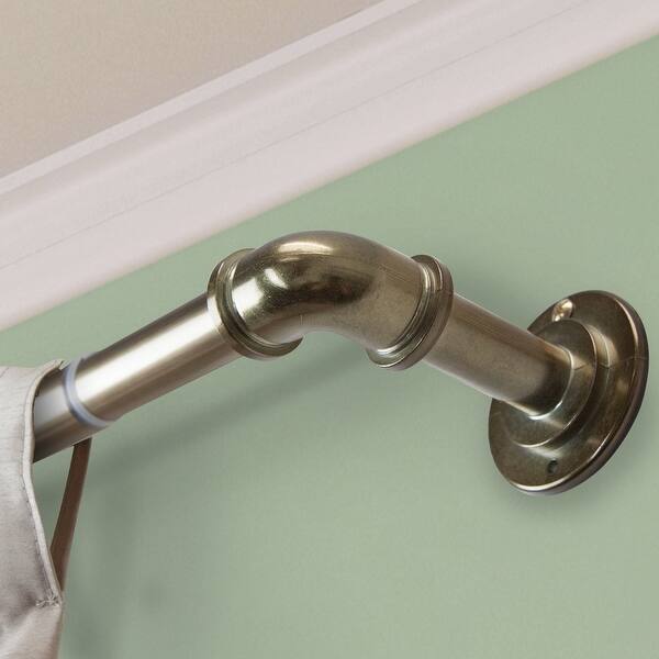 1/" Industrial Pipe Design Blackout Adjustable Curtain Rod choose from 4 sizes