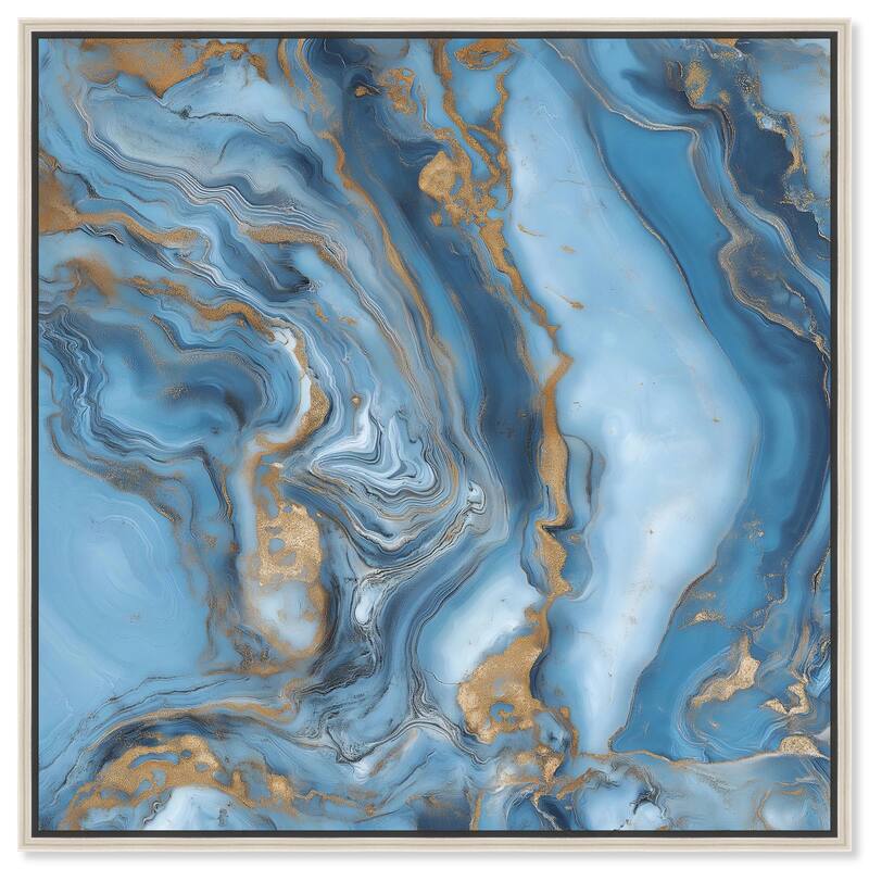 River Gold Canvas by Art Remedy - Silver - 20" x 20"