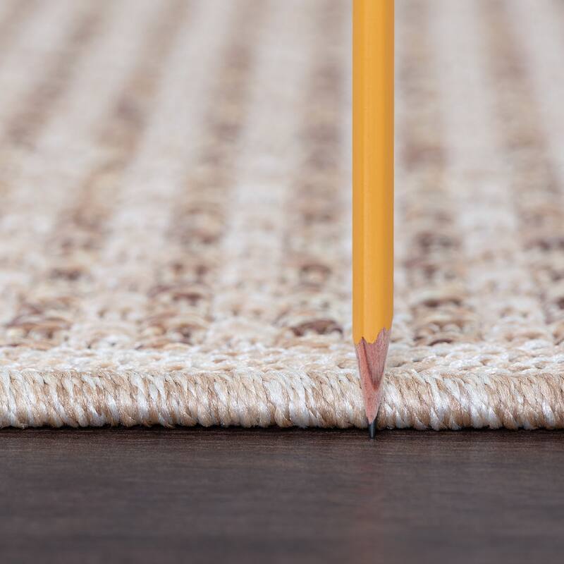 Dennis Coastal Windowpane Indoor/Outdoor Area Rug